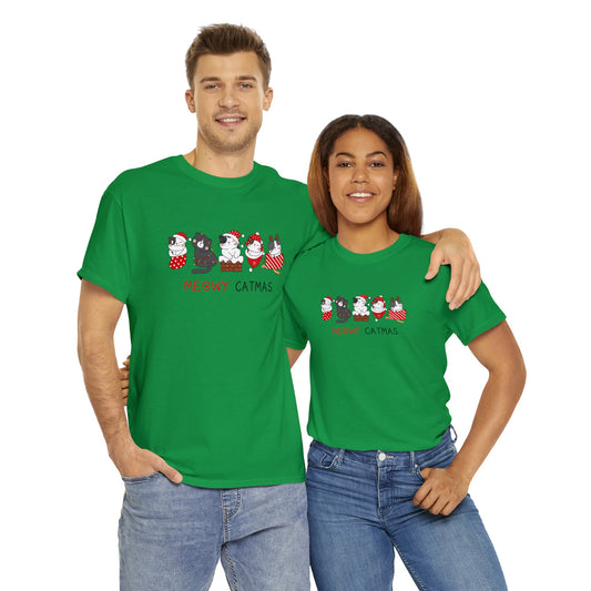 Meowy Catmas Unisex Heavy Cotton Tee