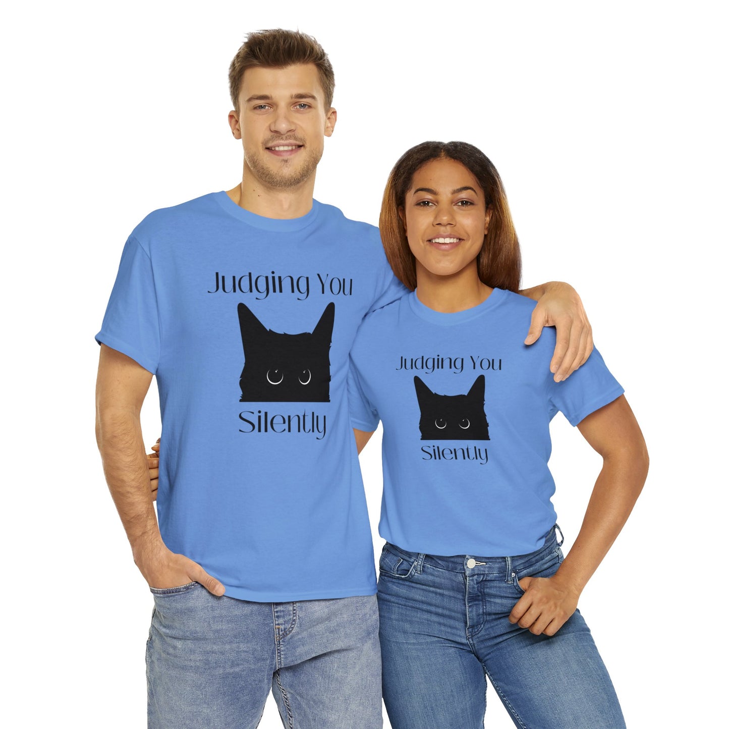 Judging You Silently Cat Unisex Heavy Cotton Tee