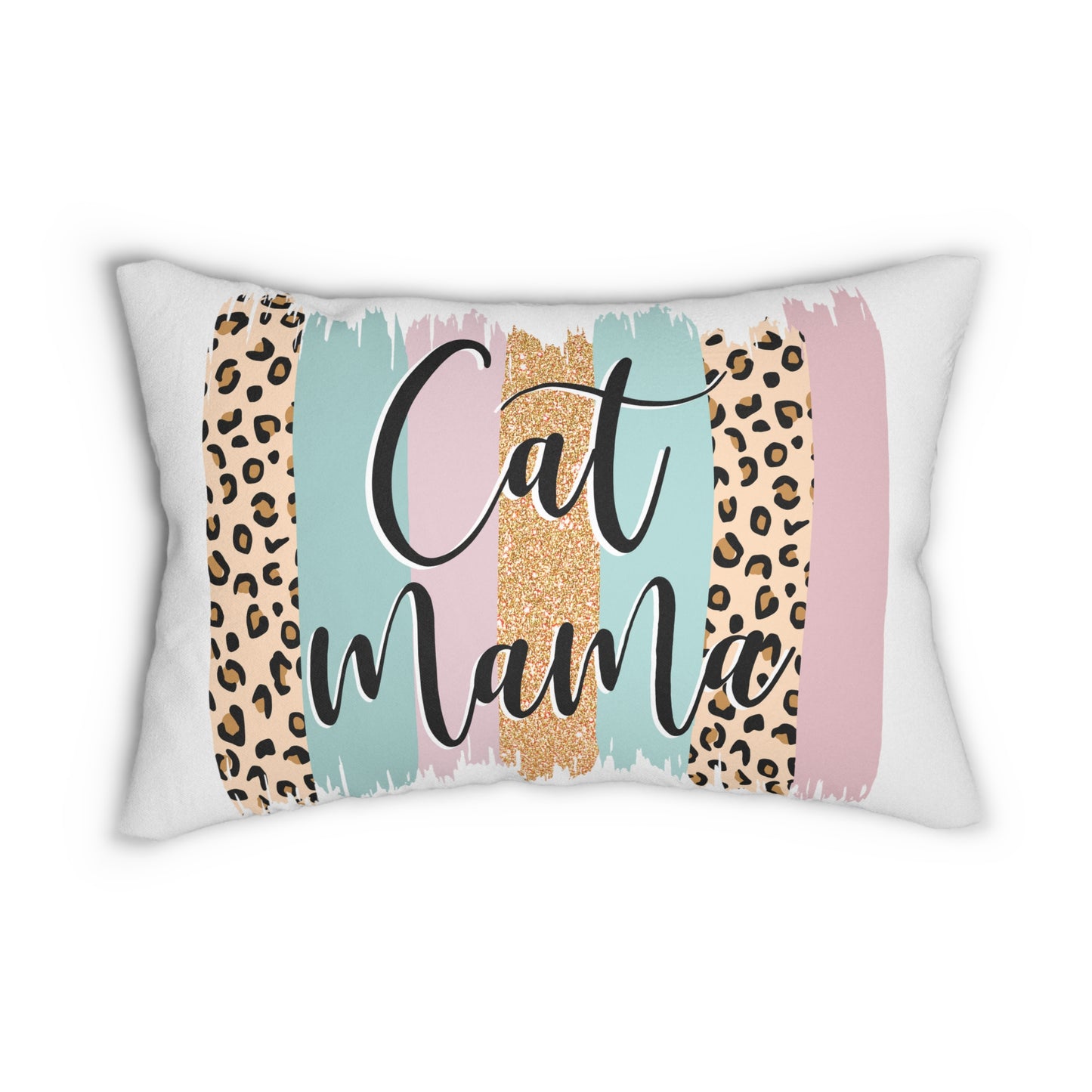 Cat Mom Spun Polyester Lumbar Pillow