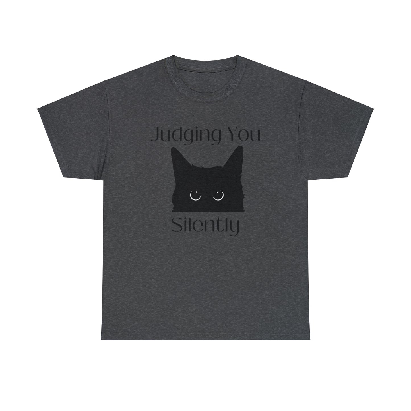 Judging You Silently Cat Unisex Heavy Cotton Tee