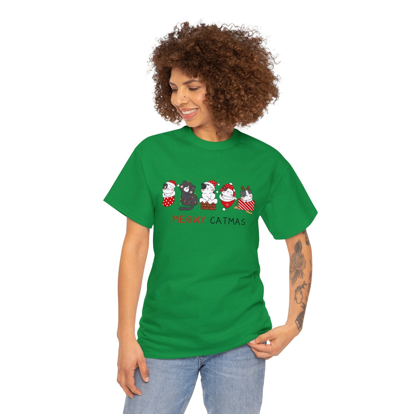 Meowy Catmas Unisex Heavy Cotton Tee