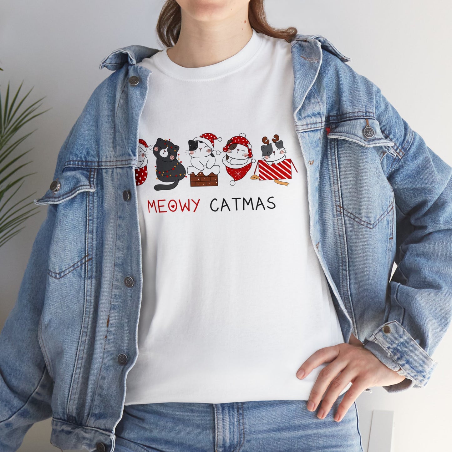 Meowy Catmas Unisex Heavy Cotton Tee