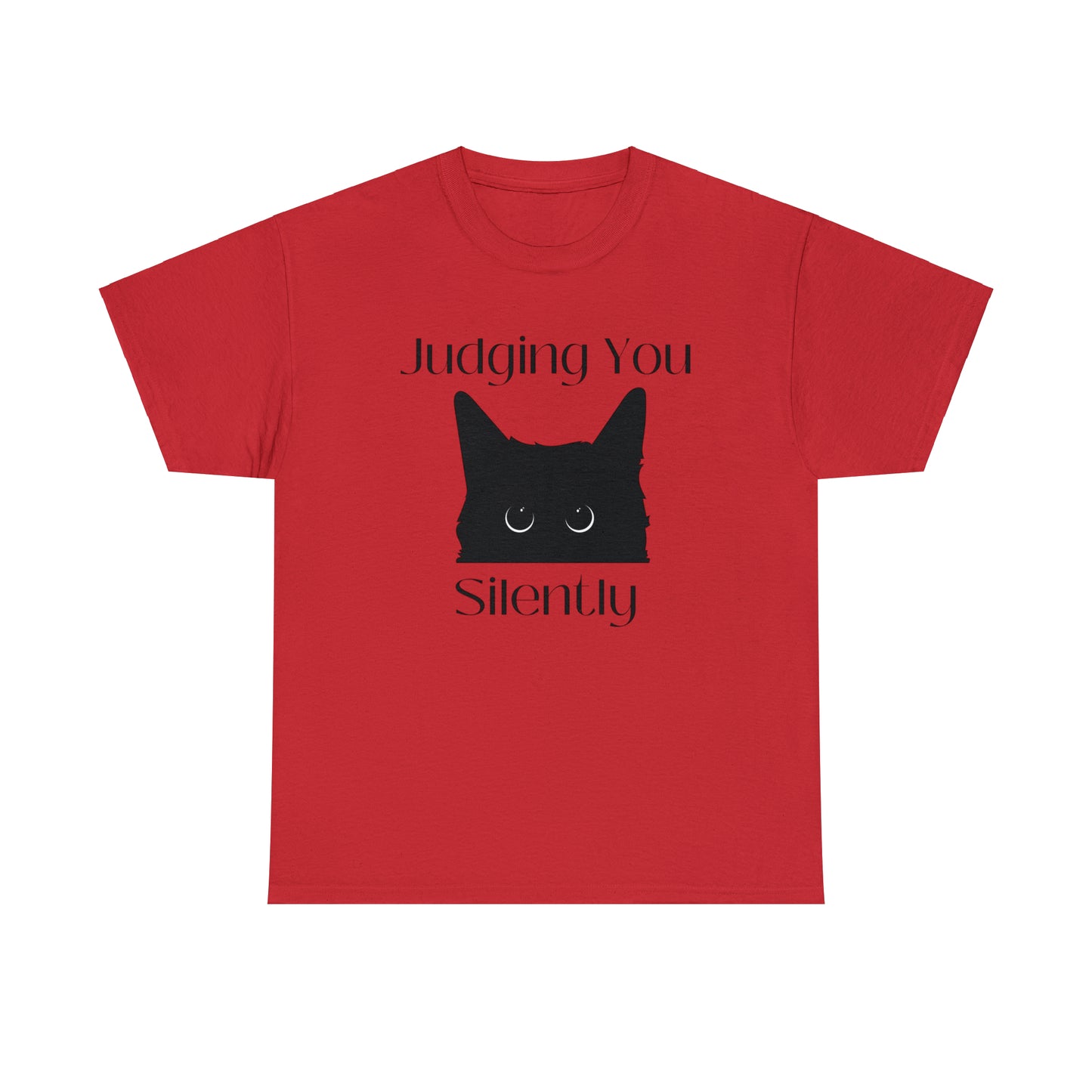 Judging You Silently Cat Unisex Heavy Cotton Tee