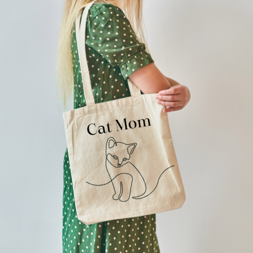 Cat Mom Tote Bag