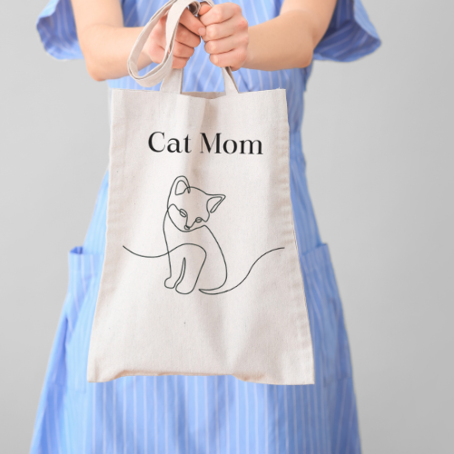 Cat Mom Tote Bag