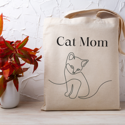 Cat Mom Tote Bag