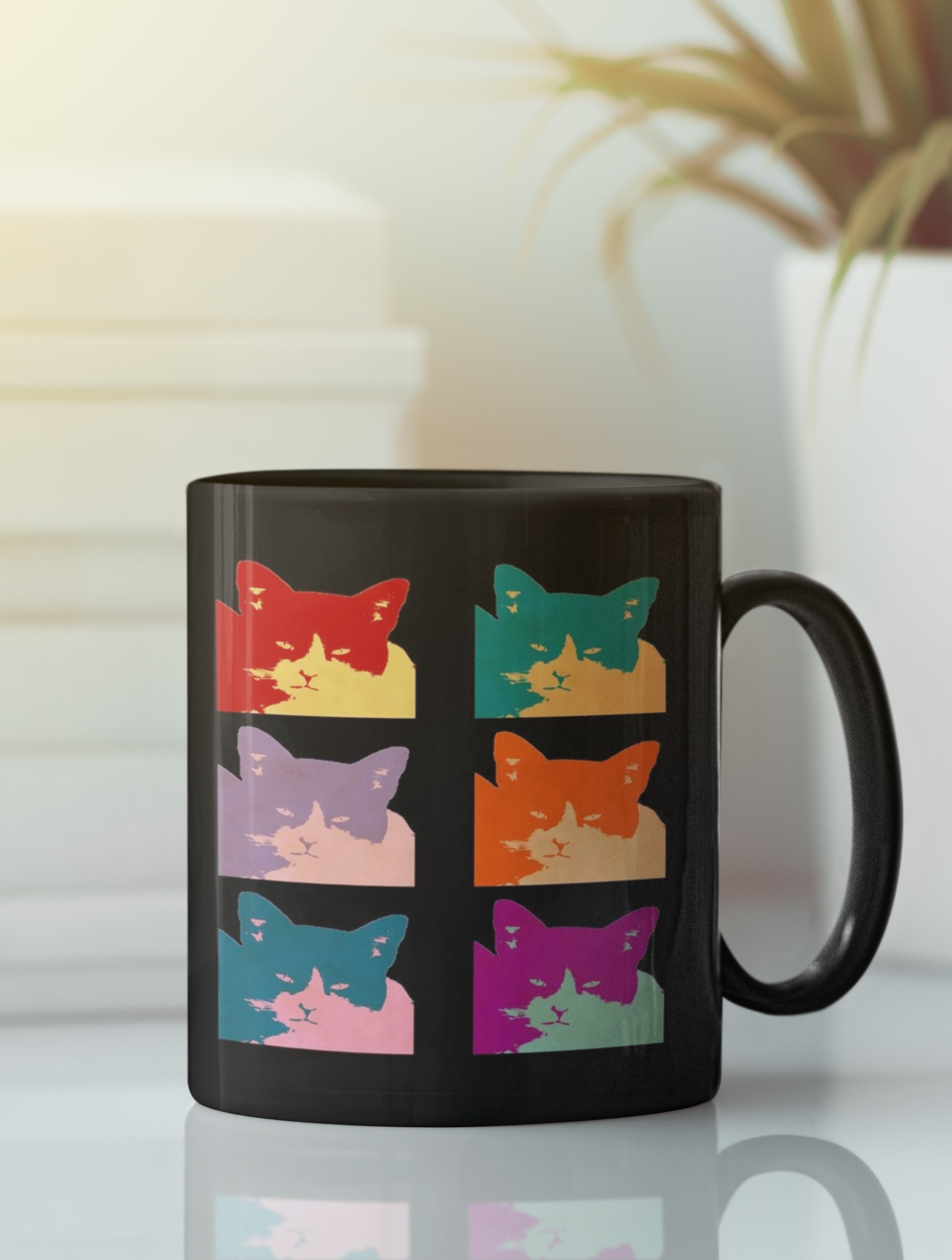 Cats Today 6-Panel Pop Art Coffee Mug