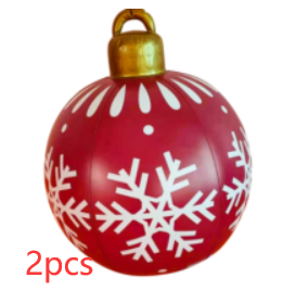 Christmas Ornament Ball Outdoor Pvc 60CM Inflatable Decorated Ball PVC Giant Big Large Balls Xmas Tree Decorations Toy Ball