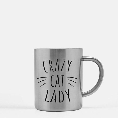 Crazy Cat Lady Gold & Silver Mug