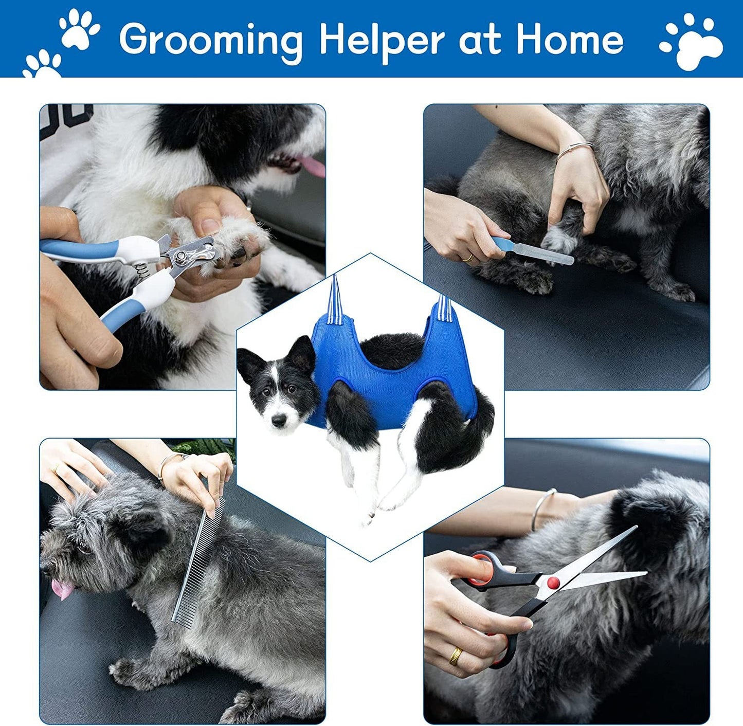 Cat Grooming Restraint Bag Pet Hammock Hanging Pet Supplies Set